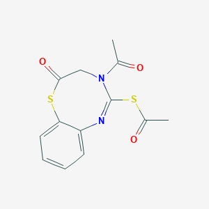 S-[(1E)-3-acetyl-5-oxo-4,5-dihydro-3H-6,1,3-benzothiadiazocin-2-yl] ethanethioate