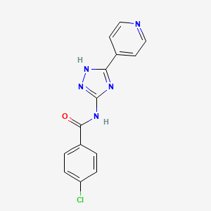 Benzamide, 4-chloro-N-[5-(4-pyridinyl)-1H-1,2,4-triazol-3-yl]-