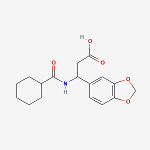 molecular formula C17H21NO5 B11070451 3-(1,3-Benzodioxol-5-yl)-3-[(cyclohexylcarbonyl)amino]propanoic acid 