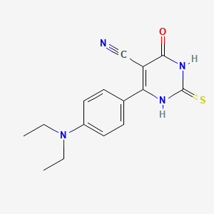 4-[4-(Diethylamino)phenyl]-6-oxo-2-sulfanyl-1,6-dihydropyrimidine-5-carbonitrile