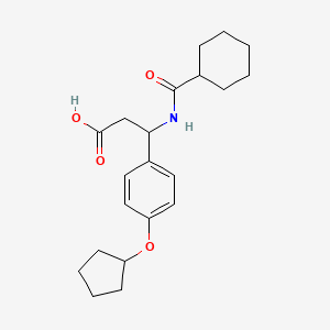 3-[(Cyclohexylcarbonyl)amino]-3-[4-(cyclopentyloxy)phenyl]propanoic acid