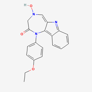 molecular formula C19H17N3O3 B11070524 1-(4-ethoxyphenyl)-3,6-dihydro[1,4]diazepino[6,5-b]indol-2(1H)-one 4-oxide 