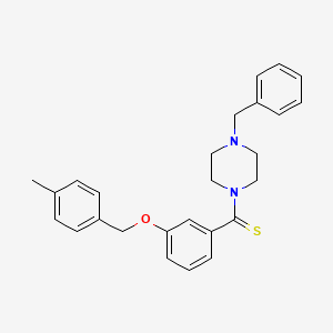 (4-Benzylpiperazin-1-yl){3-[(4-methylbenzyl)oxy]phenyl}methanethione