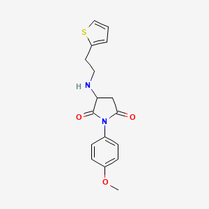 1-(4-Methoxyphenyl)-3-{[2-(thiophen-2-yl)ethyl]amino}pyrrolidine-2,5-dione