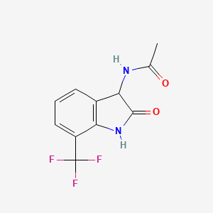 N-[2-oxo-7-(trifluoromethyl)-2,3-dihydro-1H-indol-3-yl]acetamide