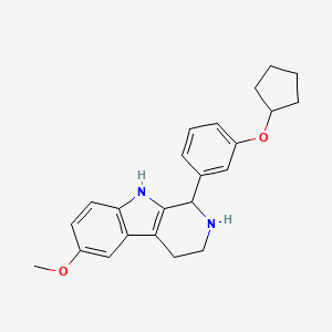 molecular formula C23H26N2O2 B11070545 1-[3-(cyclopentyloxy)phenyl]-6-methoxy-2,3,4,9-tetrahydro-1H-beta-carboline 