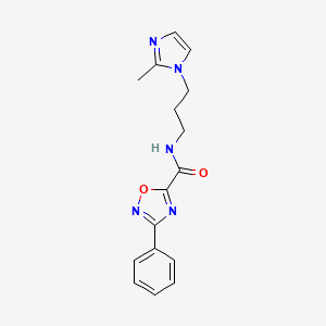 N-[3-(2-methyl-1H-imidazol-1-yl)propyl]-3-phenyl-1,2,4-oxadiazole-5-carboxamide