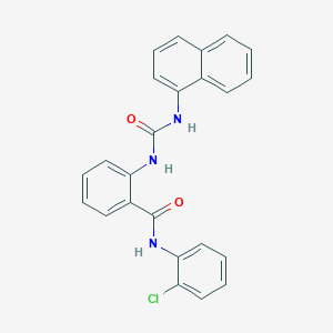 molecular formula C24H18ClN3O2 B11070568 N-(2-chlorophenyl)-2-[(naphthalen-1-ylcarbamoyl)amino]benzamide 