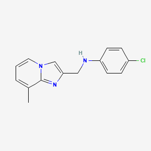 4-chloro-N-[(8-methylimidazo[1,2-a]pyridin-2-yl)methyl]aniline