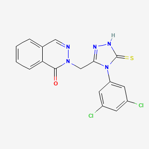 molecular formula C17H11Cl2N5OS B11070613 2-{[4-(3,5-dichlorophenyl)-5-sulfanyl-4H-1,2,4-triazol-3-yl]methyl}phthalazin-1(2H)-one 