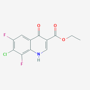 molecular formula C12H8ClF2NO3 B11070637 Ethyl 7-chloro-6,8-difluoro-4-oxo-1,4-dihydroquinoline-3-carboxylate 