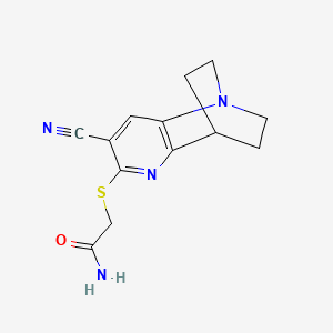 2-[(7-cyano-3,4-dihydro-2H-1,4-ethano-1,5-naphthyridin-6-yl)sulfanyl]acetamide