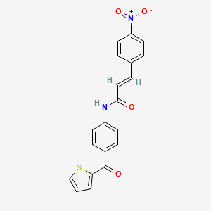 (2E)-3-(4-nitrophenyl)-N-[4-(thiophen-2-ylcarbonyl)phenyl]prop-2-enamide