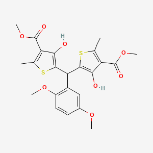 Dimethyl 5,5'-[(2,5-dimethoxyphenyl)methanediyl]bis(4-hydroxy-2-methylthiophene-3-carboxylate)