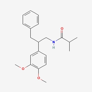 molecular formula C21H27NO3 B11070758 N-[2-(3,4-dimethoxyphenyl)-3-phenylpropyl]-2-methylpropanamide 