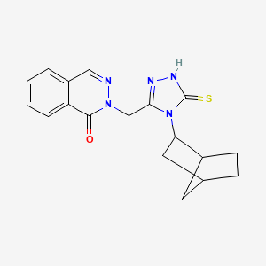 molecular formula C18H19N5OS B11070788 2-[[4-(3-bicyclo[2.2.1]heptanyl)-5-sulfanylidene-1H-1,2,4-triazol-3-yl]methyl]phthalazin-1-one CAS No. 1005272-15-0