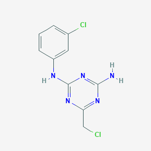 6-(chloromethyl)-N-(3-chlorophenyl)-1,3,5-triazine-2,4-diamine