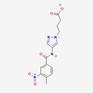 4-(4-{[(4-methyl-3-nitrophenyl)carbonyl]amino}-1H-pyrazol-1-yl)butanoic acid