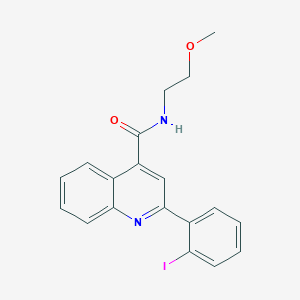 2-(2-iodophenyl)-N-(2-methoxyethyl)quinoline-4-carboxamide