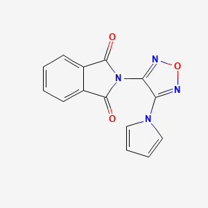 molecular formula C14H8N4O3 B11070852 2-[4-(1H-pyrrol-1-yl)-1,2,5-oxadiazol-3-yl]-1H-isoindole-1,3(2H)-dione 