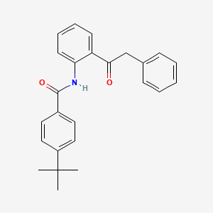 molecular formula C25H25NO2 B11070877 4-tert-butyl-N-[2-(phenylacetyl)phenyl]benzamide 