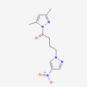 3,5-dimethyl-1-[4-(4-nitro-1H-pyrazol-1-yl)butanoyl]-1H-pyrazole