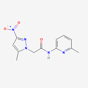 molecular formula C12H13N5O3 B11070883 2-(5-methyl-3-nitro-1H-pyrazol-1-yl)-N-(6-methylpyridin-2-yl)acetamide 