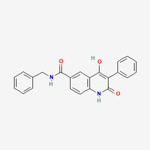 N-benzyl-4-hydroxy-2-oxo-3-phenyl-1,2-dihydroquinoline-6-carboxamide