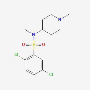 2,5-dichloro-N-methyl-N-(1-methylpiperidin-4-yl)benzenesulfonamide