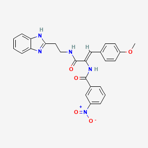 N-[(1Z)-3-{[2-(1H-benzimidazol-2-yl)ethyl]amino}-1-(4-methoxyphenyl)-3-oxoprop-1-en-2-yl]-3-nitrobenzamide