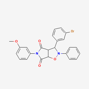 molecular formula C24H19BrN2O4 B11070962 3-(3-bromophenyl)-5-(3-methoxyphenyl)-2-phenyldihydro-2H-pyrrolo[3,4-d][1,2]oxazole-4,6(3H,5H)-dione 