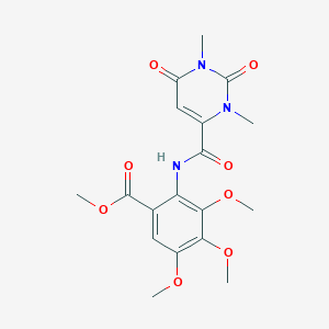 Methyl 2-{[(1,3-dimethyl-2,6-dioxo-1,2,3,6-tetrahydropyrimidin-4-yl)carbonyl]amino}-3,4,5-trimethoxybenzoate