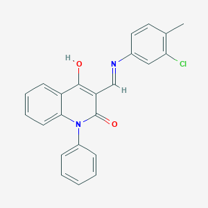 (3Z)-3-{[(3-chloro-4-methylphenyl)amino]methylidene}-1-phenylquinoline-2,4(1H,3H)-dione