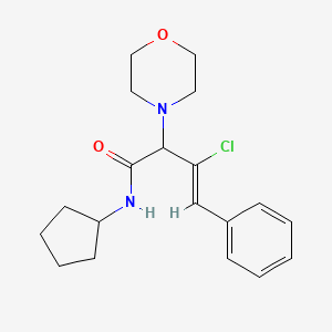 (3Z)-3-chloro-N-cyclopentyl-2-(morpholin-4-yl)-4-phenylbut-3-enamide