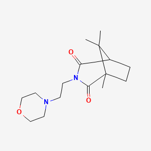 molecular formula C16H26N2O3 B11071026 3-Azabicyclo[3.2.1]octane-2,4-dione, 1,8,8-trimethyl-3-[2-(4-morpholinyl)ethyl]- 