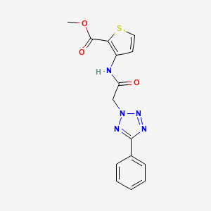 molecular formula C15H13N5O3S B11071034 methyl 3-{[(5-phenyl-2H-tetrazol-2-yl)acetyl]amino}thiophene-2-carboxylate 