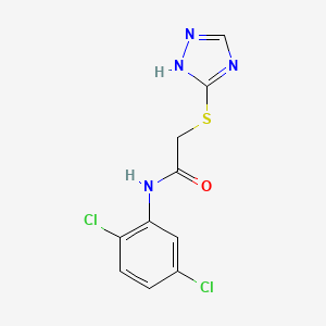 molecular formula C10H8Cl2N4OS B11071065 N-(2,5-dichlorophenyl)-2-(1H-1,2,4-triazol-5-ylsulfanyl)acetamide 