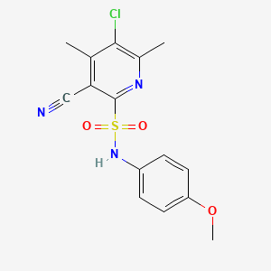 5-chloro-3-cyano-N-(4-methoxyphenyl)-4,6-dimethylpyridine-2-sulfonamide