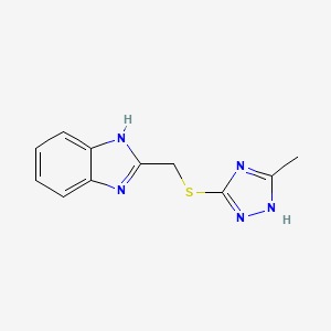 1H-1,3-Benzimidazole, 2-[[(5-methyl-4H-1,2,4-triazol-3-yl)thio]methyl]-