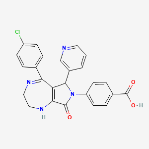 4-[5-(4-chlorophenyl)-8-oxo-6-(pyridin-3-yl)-2,3,6,8-tetrahydropyrrolo[3,4-e][1,4]diazepin-7(1H)-yl]benzoic acid