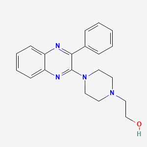 molecular formula C20H22N4O B11071155 2-[4-(3-Phenylquinoxalin-2-yl)piperazin-1-yl]ethanol 