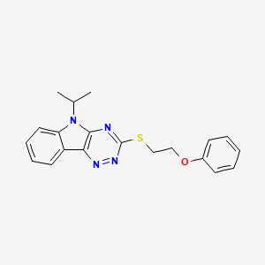 3-[(2-phenoxyethyl)sulfanyl]-5-(propan-2-yl)-5H-[1,2,4]triazino[5,6-b]indole