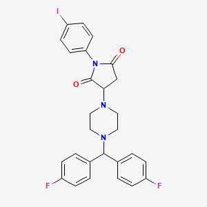 3-{4-[Bis(4-fluorophenyl)methyl]piperazin-1-yl}-1-(4-iodophenyl)pyrrolidine-2,5-dione