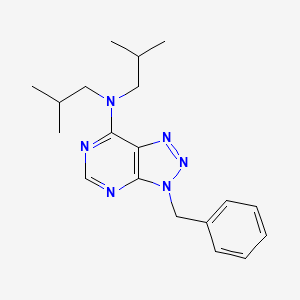 molecular formula C19H26N6 B11071195 (3-Benzyl-3H-[1,2,3]triazolo[4,5-d]pyrimidin-7-yl)(diisobutyl)amine 