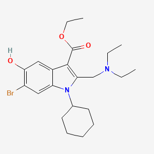 ethyl 6-bromo-1-cyclohexyl-2-[(diethylamino)methyl]-5-hydroxy-1H-indole-3-carboxylate