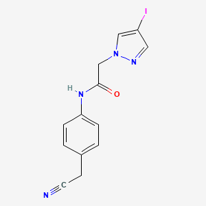 N-[4-(cyanomethyl)phenyl]-2-(4-iodo-1H-pyrazol-1-yl)acetamide