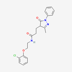 N-[2-(2-chlorophenoxy)ethyl]-3-(3-methyl-5-oxo-1-phenyl-4,5-dihydro-1H-pyrazol-4-yl)propanamide