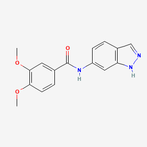 molecular formula C16H15N3O3 B11071244 N-(1H-indazol-6-yl)-3,4-dimethoxybenzamide 