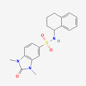 1,3-dimethyl-2-oxo-N-(1,2,3,4-tetrahydronaphthalen-1-yl)-2,3-dihydro-1H-benzimidazole-5-sulfonamide