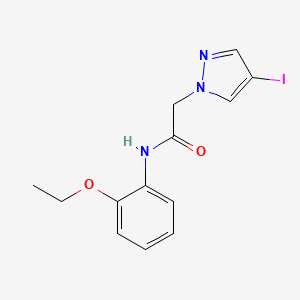 molecular formula C13H14IN3O2 B11071265 N-(2-ethoxyphenyl)-2-(4-iodo-1H-pyrazol-1-yl)acetamide 